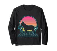 French Bulldog Retro Vintage 80s Vaporwave Aesthetic Dog Manga Larga