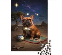 French Bulldog Rompecabezas 1000 Piezas Adultos Obra De Arte Juego Educativo Hobby. 1000pcs (75x50cm)