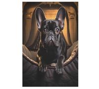 French Bulldog - Rompecabezas de madera de 1000 piezas - Juegos Relax-Rompecabezas Puzzles para niños y adultos regalos 78 × 53 cm