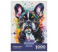 French Bulldog Rompecabezas Imposible,desafío para Adultos Juego Educativo 1000 Piezas Obra De Arte De Juego De para Adultos, Regalos A Partir De 14 Años 70x50cm/1000pcs