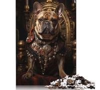 French Bulldog The King Rompecabezas Imposible,desafío for Adults Entretenimiento Creativo 1000 Piezas Obra De Arte De Juego De para Adultos Y Niños A Partir De 12 Años 1000pcs (75x50cm)