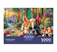 French Bulldog with Broken Eggs Puzzle Rompecabezas 1000 Piezas Adultos - Regalo, Juego Familiar, Decoración del Hogar 52x38cm/1000pcs