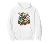French Bulldog Xmas Graphic For Frenchie Mom White Christmas Sudadera con Capucha