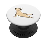 French Bulldog Yoga - Estiramiento Gimnasio Frenchie Mascota Animal Perro PopSockets PopGrip Adhesivo