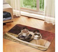 French Bulldogs Mall Puppy Brown Little Dogs,Waterproof Pet Feeding Mat,PU Leather Placemats for Cat Dog Water Bowl,Food Mats,30x45cm