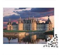 French Castle Puzzles 1000 Piezas Papel Reciclado River Reflection Puzzle para Boy & Girl Divertido Present & Activity para Casa Great Gift para Child‘s Birthday 70x50cm/1000pcs