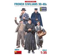 French Civiles 30-40s. Resina Heads 1 :3 5 Figura Plástico Modelo Kit Miniart