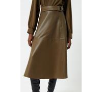 French Connection Arlan Leather Midi Skirt Beech Talla: M | Outlet | Mujer |