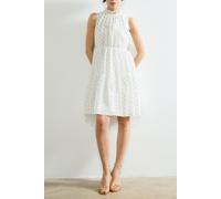 French Connection Arlo Jacquard Tiered Dress Summer White/gold Talla: XL | Mini Vestidos Outlet | Mujer | Blanco