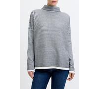French Connection Babysoft Stripe Lena High Nk Winter Wht/midnight Talla: L | Sudaderas con Capucha Outlet | Mujer