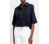 French Connection Barnet Cotton Striped Shirt Navy Talla: M | Blusas Outlet | Mujer | Azul