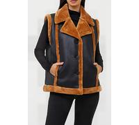 French Connection Belen Faux Fur Gilet Black Talla: S | Chaquetas Outlet | Mujer | Negro