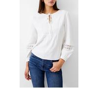 French Connection Boho Cheesecloth L/s Top White Talla: 12 | Blusas Outlet | Mujer | Blanco