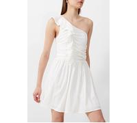 French Connection Bonny Pleated Ruffle Dress White Talla: 18 | Mini Vestidos Outlet | Mujer | Blanco