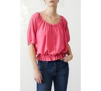 French Connection Button Crinkle Peasant Top Camellia Talla: 6 | Blusas Outlet | Mujer | Marrón