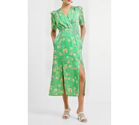 French Connection Camille Wrap Dress Green Talla: 10 | Vestidos Midi Outlet | Mujer | Verde