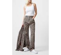 French Connection Charlie Printed Straight Jean Leopard Sand Multi Talla: 6 | Pantalones Formales Outlet | Mujer | Marrón
