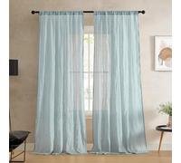 French Connection Charter - Cortina de filtrado de luz Extra Ancha con 2 Paneles, 127 x 213 cm, Color Aguamarina