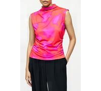 French Connection Christy Ruched Sleeveless Top Raspberry Sorbet Mlt Talla: XS | Camisetas de Tirantes Outlet | Mujer | Rosa
