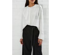 French Connection Crepe Light Asymm Frill Shirt White Talla: L | Blusas Outlet | Mujer | Blanco