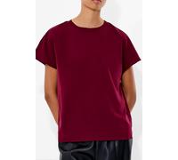 French Connection Crepe Light Crew Neck Top Bordeaux Red Talla: XS | Camisetas de Seda Outlet | Mujer | Rojo