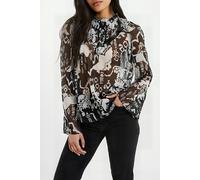 French Connection Deon Hallie High Nk Popover Black Talla: M | Blusas Outlet | Mujer | Negro