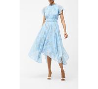 French Connection Diana Gathered Flowing Dress Cashmere Blue Talla: 12 | Vestidos Midi Outlet | Mujer | Azul