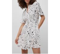 French Connection Droplet Drape Shirt Dress Summer White/black Talla: 6 | Blusón Outlet | Mujer | Blanco