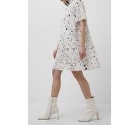 French Connection Droplet Drape Sslv Swing Dress Summer White/black Talla: L | Blusón Outlet | Mujer | Blanco