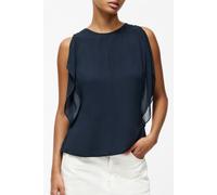 French Connection Eden Georgette Flutter Slv Top Navy Talla: 12 | Camisetas de Tirantes Outlet | Mujer | Azul