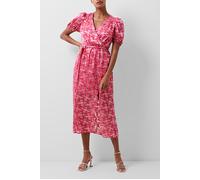French Connection Elianna Burnout Dress Red Talla: 14 | Vestidos Midi Outlet | Mujer | Rojo
