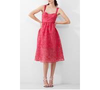 French Connection Embroidered Lace Strappy Dress Red Talla: 8 | Vestidos Midi Outlet | Mujer | Rojo