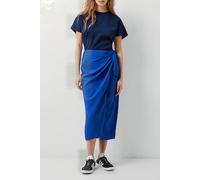 French Connection Faron Drape Skirt Cobalt Blue Talla: 18 | Faldas Midi Outlet | Mujer | Azul