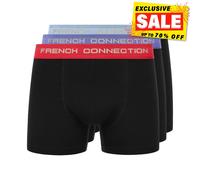 French Connection FC20 3pk Informal Bóxers Comodidad Ropa Interior Clásico Negro