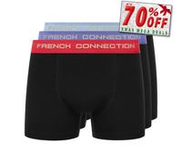 French Connection FC20 3pk Informal Bóxers Comodidad Ropa Interior Clásico Negro