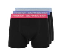 French Connection FC6 3pk Informal Bóxers Comodidad Ropa Interior Clásico Negro