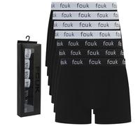 French Connection FCUK - Calzoncillos tipo bóxer para hombre, paquete múltiple de 5 o 7, calzoncillos de ajuste clásico, Paquete de 7 / Negro / Uk50, XL