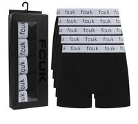 French Connection FCUK - Calzoncillos tipo bóxer para hombre, paquete múltiple de 5 o 7, calzoncillos de ajuste clásico, Paquete de 5 / Negro / Uk51, XL