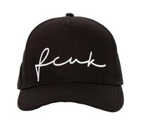 French Connection FCUK - Gorra de béisbol con garabatos, Negro, Talla única