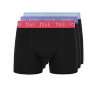 French Connection FCUK2 3pk Informal Bóxers Cómodo Ropa Interior Clásico Negro