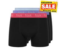 French Connection FCUK2 3pk Informal Bóxers Cómodo Ropa Interior Clásico Negro