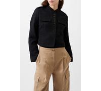 French Connection Felice Tweed Military Jacket Blackout Talla: XS | Cazadoras Cropped Outlet | Mujer | Negro