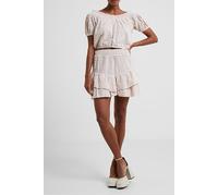 French Connection Filippa Cot Poplin Ruf Hem Skr Brown Talla: L | Blusas Outlet | Mujer | Marrón