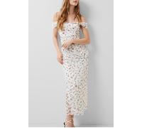 French Connection Floriana Hallie Crinkle Skirt Sz18 Summer White Talla: 18 | Faldas Midi Outlet | Mujer | Blanco