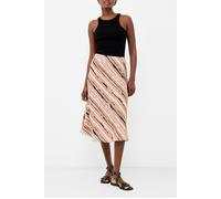French Connection Gaia Flavia Textured Skirt Mocha Mousse Talla: 16 | Faldas Midi Outlet | Mujer