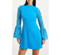 French Connection Garnet Velvet Lace Mini Dress Blue Talla: 6 | Mini Vestidos Outlet | Mujer | Azul