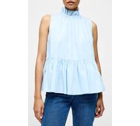 French Connection High Neck Sleeveless Poplin Top Cashmere Blue Talla: M/12 | Camisetas de Tirantes Outlet | Mujer | Azul