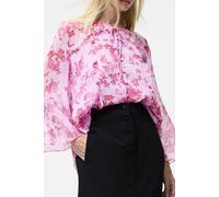 French Connection Isla Hallie Crinkle Tie Nk Top Violet Pink Multi Talla: S | Blusas Outlet | Mujer | Rosa