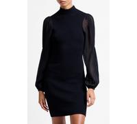French Connection Krista Mix Ls Short Dress Blackout Talla: XS | Mini Vestidos Outlet | Mujer | Negro