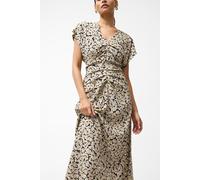 French Connection Lillian Drapped Front Dress Golden Olive Khaki Talla: 6 | Vestidos Midi Outlet | Mujer | Marrón